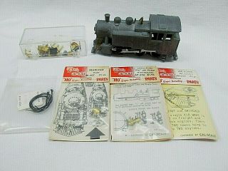 Vintage Mantua Metal 0 - 6 - 0 Steam Locomotive 3993 & Detail Parts Ho Scale Runs