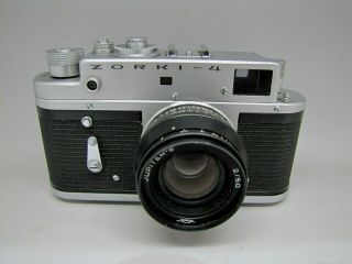Vintage Zorki 4 Russian Range Finder Camera 35mm Jupiter 8 2 50 Lens & Case