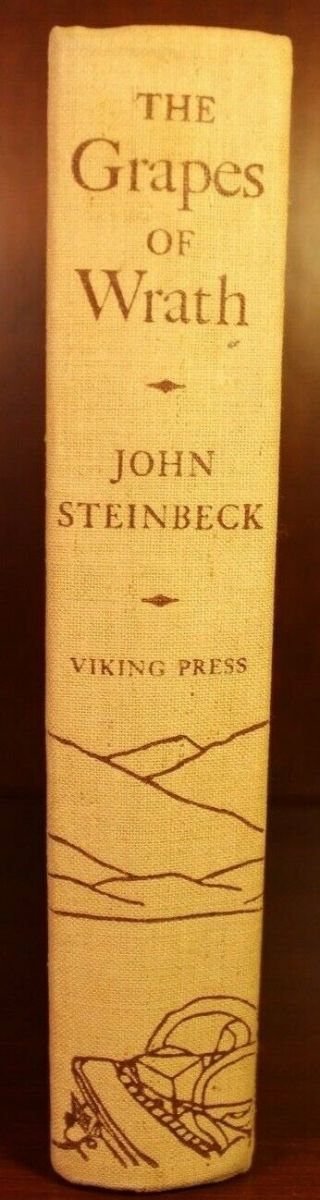 John Steinbeck The Grapes of Wrath 1939 First Edition First Printing Pulitzer 5