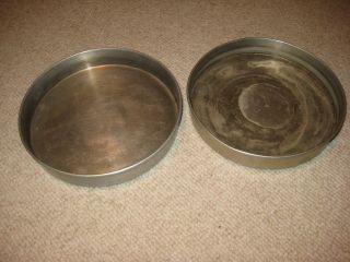 Vintage Aluminum Stackable Round Layer Cake Pans 9” Across The Bottom