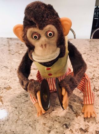 Vintage Musical Jolly Chimp Cymbal Playing Monkey Mechanical Toy Story 3 2