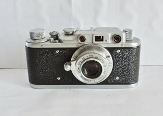 Zorki 1 Model E 35 Mm.  Rangefinder Camera And F3.  5 5 Cm.  Lens