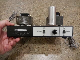 Pair Heathkit AA - 61 Monoblock Vacuum Tube Power Amplifiers,  Use 6BQ5 / EL84 3