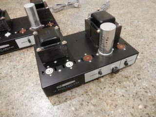 Pair Heathkit AA - 61 Monoblock Vacuum Tube Power Amplifiers,  Use 6BQ5 / EL84 4