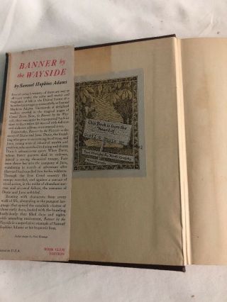 Banner by the Wayside by Samual Adams 1947 Hardcover 5