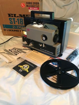 Elmo St - 180e 2 Track 8mm Sound Projector With Box,