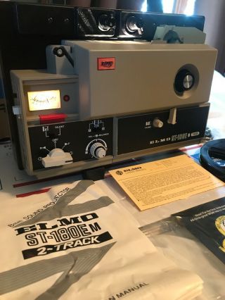 Elmo ST - 180E 2 Track 8mm Sound Projector With Box, 2