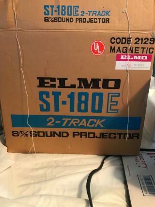 Elmo ST - 180E 2 Track 8mm Sound Projector With Box, 6