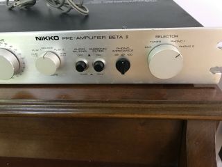 Nikko Beta II Solid State Stereo Preamplifier Rack Mount Two Phone inouts 5