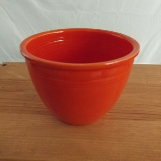 Vintage Homer Laughlin Hlco Fiesta Red Mixing Bowl 1 W/bottom Rings 1936 - 1938