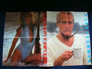 Farrah Fawcett Paul Newman / Diane Lane Christopher Reeve Japan VINTAGE POSTER V 2