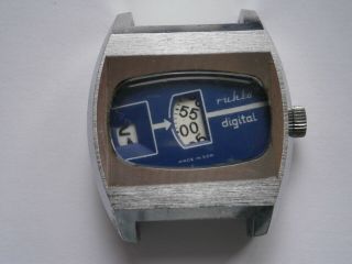 Vintage Gents Jump Hour Wristwatch Ruhla Mechanical Watch Spares