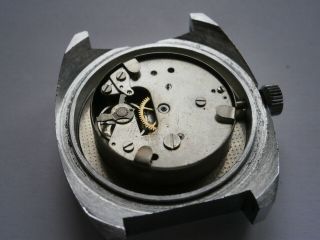 Vintage gents JUMP HOUR wristwatch RUHLA mechanical watch spares 6