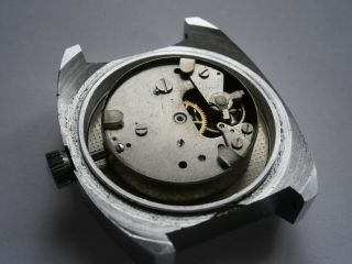 Vintage gents JUMP HOUR wristwatch RUHLA mechanical watch spares 8