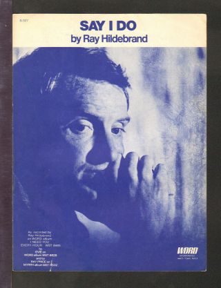 Say I Do 1971 Ray Hildebrand Vintage Sheet Music Q09