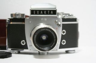Exakta Vx Iib Camera With Lens Carl Zeiss Tessar 50mm 1:3.  5 Red T