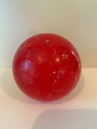 Vintage Red Comet Fire Extinguisher Glass Grenade With Liquid