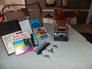 Polaroid Sx - 70 Camera With Books,  Carry Case & Pack Of Film