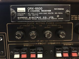Sansui QRX 6500 4 Channel Receiver 7