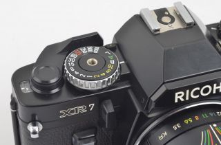 EXC,  RICOH XR - 7 35mm SLR CAMERA w/28 - 70mm ZOOM,  WINDER,  STRAP,  UV,  FULLY 7