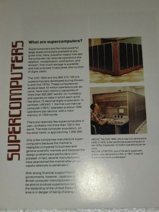 1979 LASL SUPERCOMPUTERS CRAY - 1 CDC UNIVAC VINTAGE COMPUTERS LOS ALAMOS LABS 3