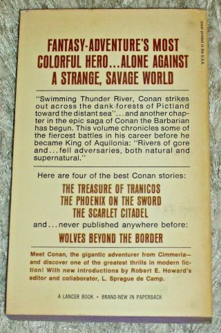 Robert E.  Howard,  L.  Sprague de Camp,  CONAN THE USURPER Vintage 1967 PB Novel 2