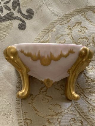 Lovely Vintage Hand Painted Footed Porcelain Nut/candy Dish Probably Limoges