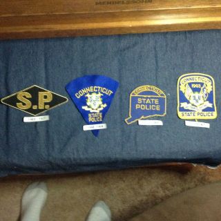 Vintage Ct Connecticut State Police Patches