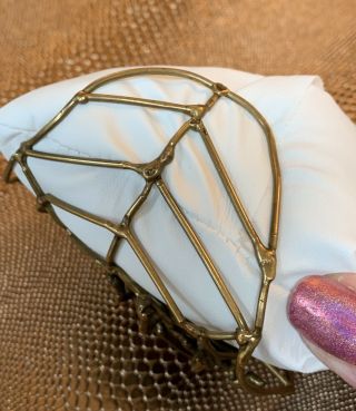 Vintage Spider Spiderweb Bronze Cuff Bracelet XLTiger’s Eye Cabochon Artist Made 2