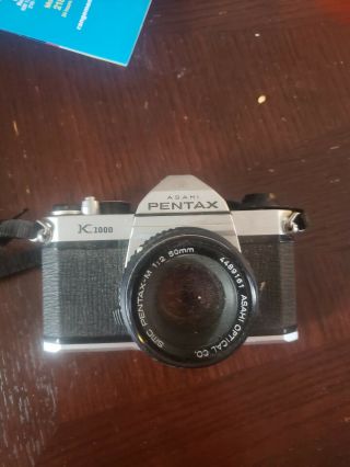 Pentax K1000 Se Camera Body,  Strap Vintage,  50mm Lens Asahi