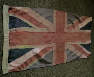 Old Ww2 Era Panel Stitched British Vintage Union Jack Flag