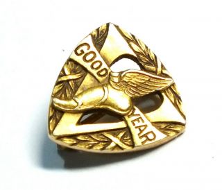 Vintage Goodyear.  585 14ct Yellow Gold 5 Year Service Pin / Badge,  1.  84g - W34
