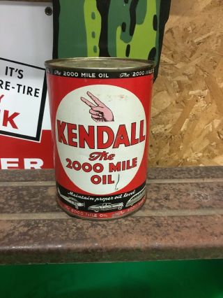 Vintage Kendall Oil Can Empty