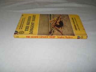 THE SECOND LONGEST NIGHT by Stephen Marlowe,  Gold Medal Book 1003 Printed 1960 3