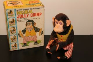 Vintage Daishin Jolly Chimp Monkey With Box,  Made in Japan 2