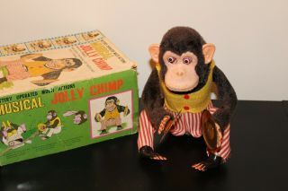 Vintage Daishin Jolly Chimp Monkey With Box,  Made in Japan 3