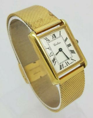 Vintage,  Tank,  Swiss Made,  Berlier Watch.  Hand Wind,  G/plated Case & Strap