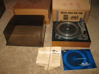 Dual 1019 Automatic Turntable W/ Dust Cover United Audio Plinth Boxes