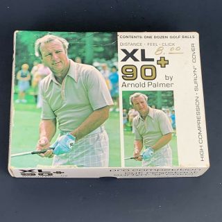 Vintage Arnold Palmer 1976 Golf Balls Xl 90,  1 Dozen 4 Sleeves Box