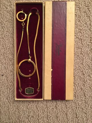 Vintage Forstner 1/20 12k Gold Filled 17 " Pocket Watch Chain