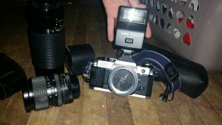Vintage Canon AE - 1 Program 35mm Camera w/ 1986 Olympic w/ Multi Lenses 2