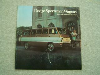 Vintage Dodge Sportsman Wagons Van Camper Conversions Sales Brochure 1968 1969