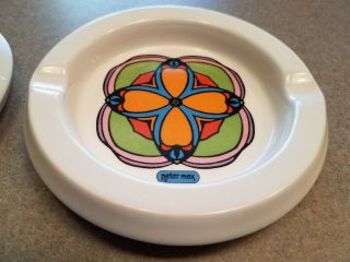 Vintage Peter Max Sm 5 Inch Large Ashtray By Iroquois China Of Syracuse Ny L@@k