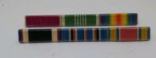 Vintage Ww2 Wolf Brown Army Officers Ribbon Bars