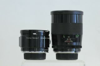 Vivitar Series 1 90mm F2.  5 Macro Lens W/caps & Macro Adapter Md Mt.