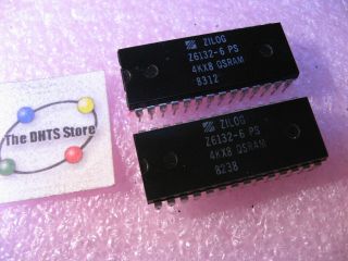 Zilog Z6132 - 6 - Ps 4kx8 Qsram Memory Ic 24 Pin Dip Plastic - Vintage Qty 2