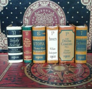 6 Del Prado Miniature Books Sherlock Holmes Utopia Shakespeare Miniature Classic