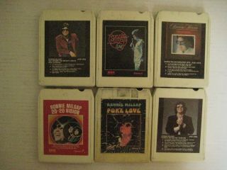 6 Vintage Ronnie Milsap 8 Track Tapes - - In