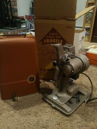 Revere Model 85 8mm Film Projector W/ Cover And Box - Cleaned And