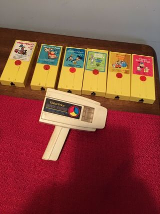 Vintage Fisher Price Movie Viewer And 6 Movies